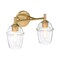 Designers Fountain Summer Jazz 16 in. 2-Light Brushed Gold Vanity Light with Clear Glass Shades for Bathrooms D310M-2B-BG - alternate 9